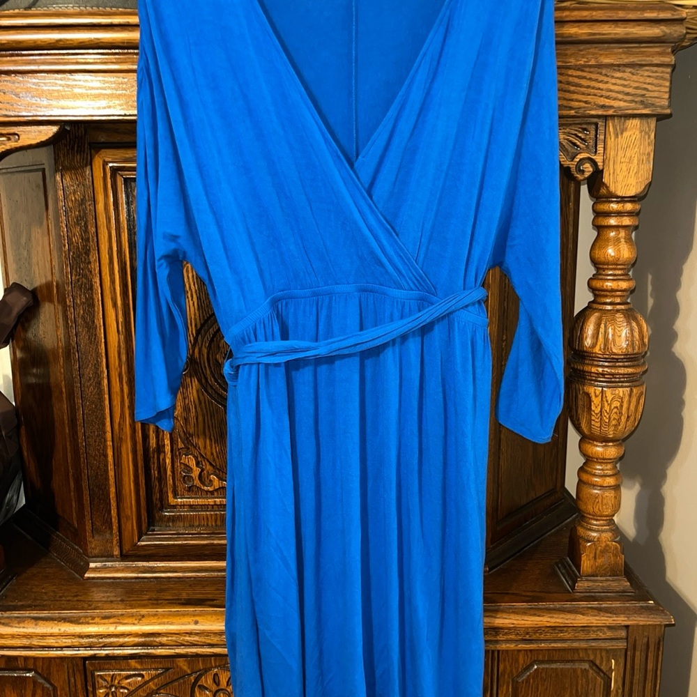 Lane Bryant Royal Blue faux Wrap-Front Dress 14/16
